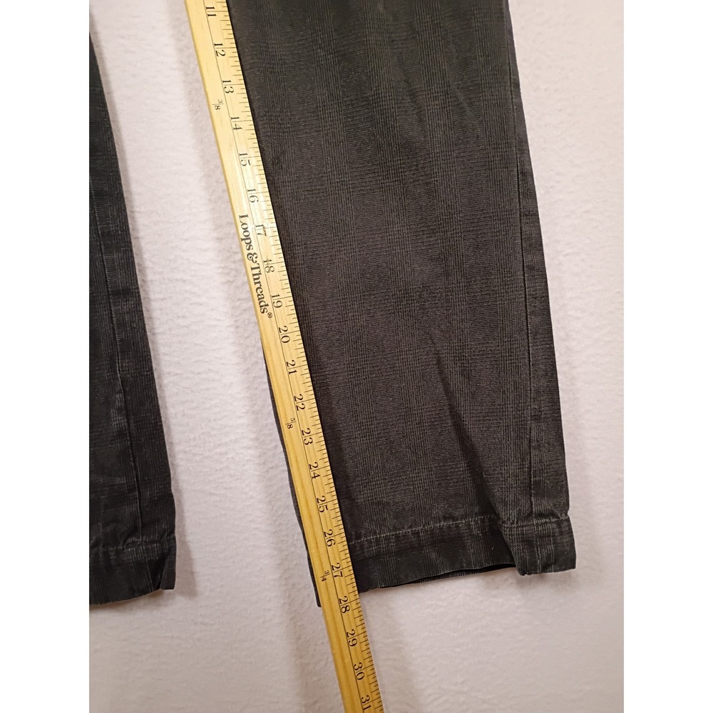 Dark Academia Banana Republic Mens 31x30 Gray Plaid Cotton Chino Pants Trousers - Picture 7 of 10